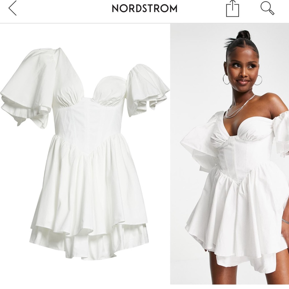 ASOS one shoulder ruffle dress